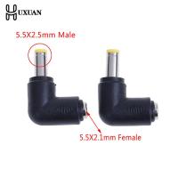 2/4PCS DC 5.5*2.1 Female/5.5*2.5mm Male/4.0*1.7mm Male DC Power Plug Connector Angle 90 Degree L Shaped Dc Power Connector  Wires Leads Adapters