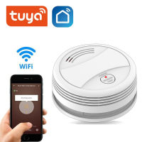 Wifi Tuya Smart e Detector Sensor 80DB Alarm Fire e Detector Wifi 433 Fire Protection Home Security Alarm Smart Life APP