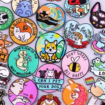 16pcs Cute Dog Patches for Clothing, Badge Embroidery , Iron on Sew on Embroidered Decoration Appliques for Clothes, Other