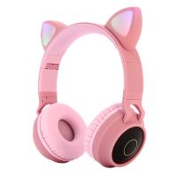 Wireless Headphone, Kids Foldable On-Ear Stereo Wireless Headset with Mic LED Light 5.0 Noise Cancelling