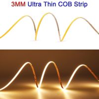 【CW】 Ultra Thin 3mm COB Strip Bar RA90 3000K 4000K 6500K 400LEDs/M 12V Linear Lighting Tape for Room