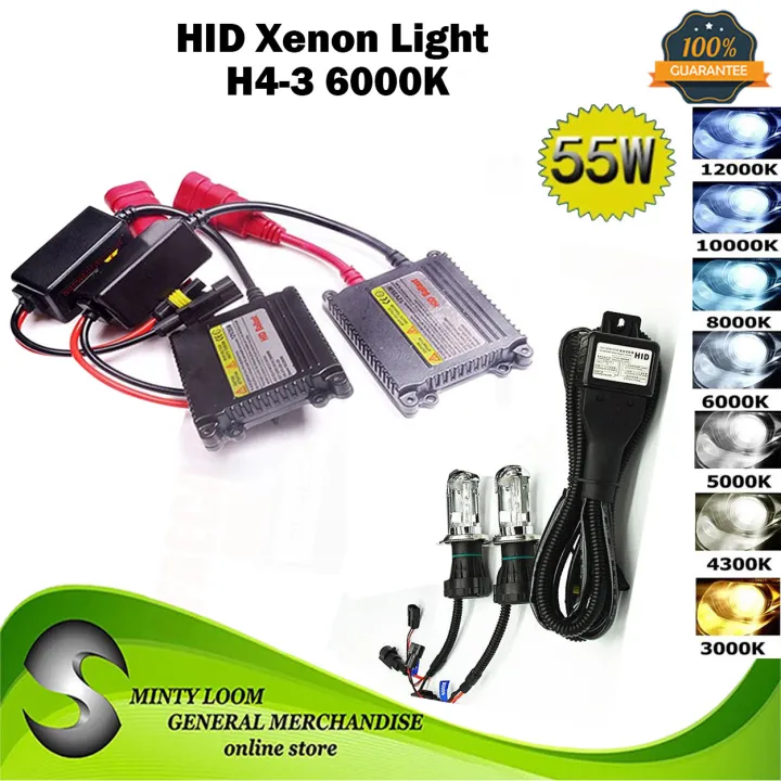 HID Xenon LED Headlight Bulb 2pcs/Set 55W H43 High Intensity Discharge