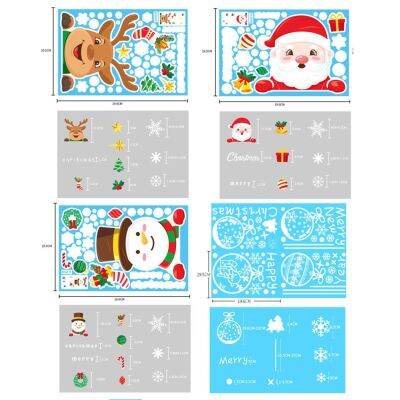 Christmas Window Stickers Merry Christmas Decorations For Home Christmas Wall Sticker Kids Room Wall Decals New Year Stickers