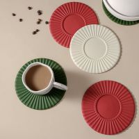 Silicone Mat Coaster Food Grade Material Placemat Non-slip Table Mat Kitchen Accessories Gadgets Round Cup Mat