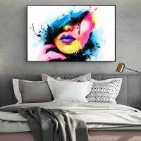 พิมพ์ Lips Pop Art Canvas Prints - Modern Abstract Wall โปสเตอร์และภาพพิมพ์-ศิลปะบนผนังที่มีสไตล์สำหรับห้องนั่งเล่นห้องนอนหรือสำนักงาน