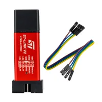 {:“=-】 ST LINK Stlink ST-Link V2 STM8มินิจำลอง STM32โปรแกรมดาวน์โหลดโปรแกรมเมอร์พร้อมฝาครอบสาย Dupont V2ลิงค์ ST