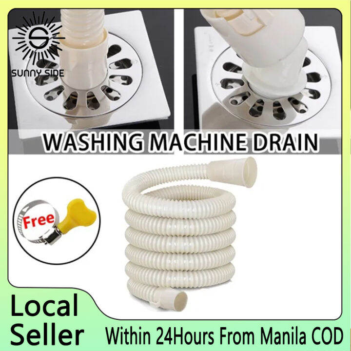 1/2/3/4/5M PVC Drain Pipe With Stainless Steel Clamp Universal Washing