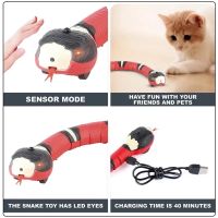 [New pet products]งูของเล่นแมวตรวจจับอัตโนมัติแบบโต้ตอบสำหรับแมวที่ชาร์จด้วย USB อุปกรณ์อุปกรณ์ของเล่นสัตว์เลี้ยง