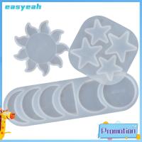 EASYEAH 6pcs ซิลิโคนทำจากซิลิโคน แม่พิมพ์เรซินข้างขึ้นข้างแรม สีขาวขาว ดวงจันทร์: 1750.7ซม แม่พิมพ์เทียนดวงจันทร์ แม่พิมพ์เรซิ่นรูปดวงจันทร์ ดวงอาทิตย์: 7.77.70.7ซม แม่พิมพ์ซิลิโคนรูปพระจันทร์ ตกแต่งแขวนผนัง