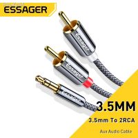 Essager RCA Cable 3.5mm To 2RCA Male Adapter Splitter RCA Jack 3.5 Cable Aux Audio Cable For TV Box Apple TV Speaker Wire Cord