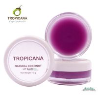 Tropicana , ลิปบาล์มบำรุงริมฝีปากน้ำมันมะพร้าว สูตร NON PRESERVATIVE กลิ่น มัลเบอร์รี่ ขนาด 10 G