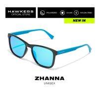 HAWKERS POLARIZED Black Clear Blue ZHANNA แว่นกันแดด เหมาะสำหรับผู้ชาย และผู้หญิง สามารถป้องกันรังสี UV400 สินค้าดีไซน์ออกแบบจากประเทศสเปน. Sunglasses for Men and Women, unisex. HZHA22BLTP