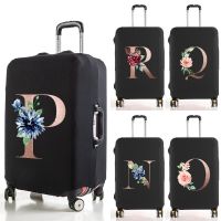 Gold Watercolor Letters Suitcase Cover Protector Dust-proof Scratch Resistant Luggage Cover Apply To 18-32 Suitcase