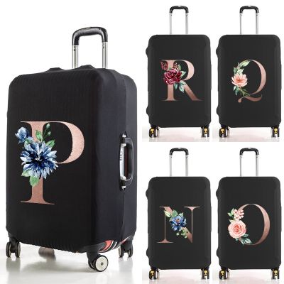 Gold Watercolor Letters Suitcase Cover Protector Dust-proof Scratch Resistant Luggage Cover Apply To 18 39; 39;-32 39; 39; Suitcase
