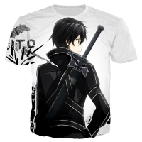 ฤดูร้อนขายร้อน3D พิมพ์ผู้ชายเสื้อยืด Kirito U nisex ลำลองเสื้อทีออนไลน์อะนิเมะดาบศิลปะฮิปฮอปสตรีสไตล์ประเดิม