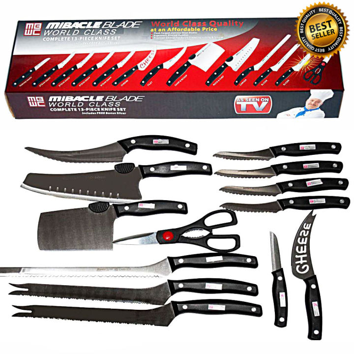 Miracle Blade World Class 13 Piece Knife Set Product includes Utility knife,  8 and 13 pieces.