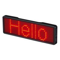 2X Bluetooth LED Name Badge Rechargeable Light Sign DIY Programmable Scrolling Message Board Display LED,Type 2