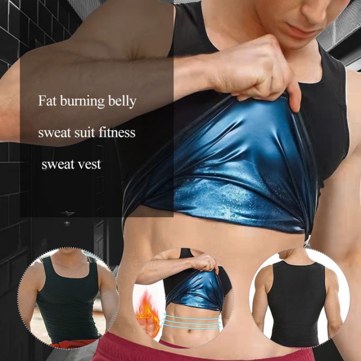 Men's Thermal Body Shaper Slimming Shirt Shapers Compression Sports Shirt  Neoprene Waist Trainer Body Shaper Slim Vest T-Shirt