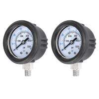 2Pcs PCP Scuba Diving Air Vertical Manometer for Fill Station Double-Range 350Bar High Pressure Gauge 1/8Npt