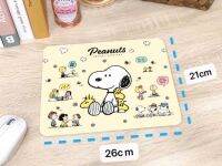 แผ่นรองเม้าส์อเนกประสงค์ Snoopy Peanuts งานเย็บขอบ กันลื่น อุปกรณ์คอมพิวเตอร์ ขนาด 21×26 cm