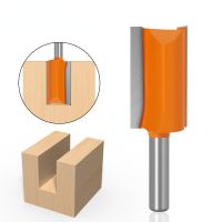 8mm Shank เส้นผ่านศูนย์กลางของ 22 Double Flute Straight Bit Milling Cutter สําหรับไม้ทังสเตนคาร์ไบด์ Router Bit Woodwork Tool