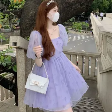 Buy Purple Chiffon Dress online Lazada .ph