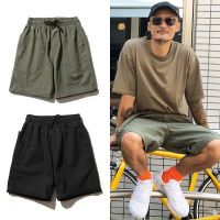 CODai424839 Shawn Yue Hong Kong Style Ins Fashion Brand Workwear Shorts Mens Summer Japanese Simple Straight Casual Pants Loose Cropped Pants Jeans Shorts tooling shorts beach pants sports