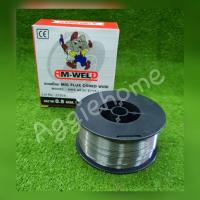 AM-WELD ลวดเชื่อม ฟลักซ์คอร์ไวร์ รุ่น AWS A5.20 E71T-11 ขนาด 0.8 mm (1Kg.) ลวดเชื่อมเหล็กเหนียว ลวดเชื่อม MIG จัดส่ง KERRY