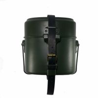 tomwang2012. WWII WW2 GERMAN ARMY M31 MESS TIN CANTEEN WITH LEATHER STRAP MILITARY COLLECTION WAR REENACTMENTS