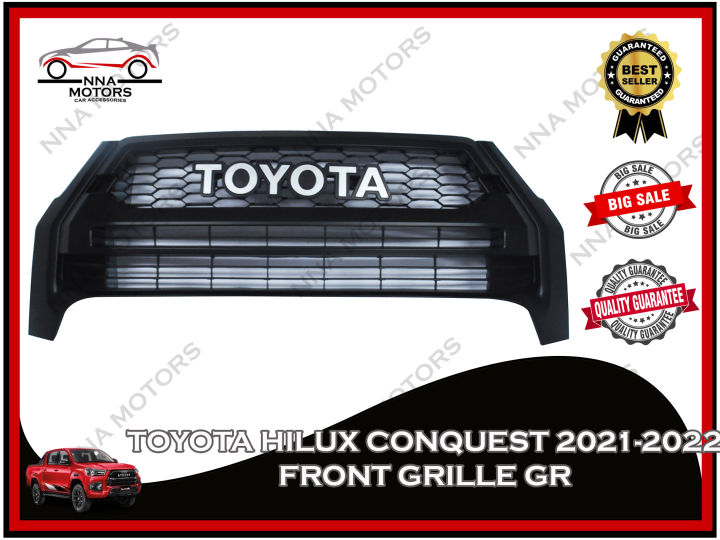 TOYOTA HILUX CONQUEST 2021-2022 Front Grille Car Grill Guard All Black ...