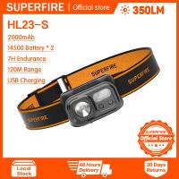 SUPERFIRE HL23 Induction ไฟหน้า Led ชาร์จไฟคู่ Super Bright Head-Mounted Super Light ไฟตกปลากลางคืนขนาดเล็ก