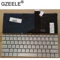 GZEELE แป้นพิมพ์แล็ปท็อปสำหรับรัสเซียแอร์12.5นิ้ว MK10000005661 6037B0127601 9Z.ND6BV.001สมุดบันทึกเงิน RU Backlit