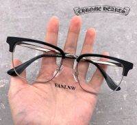 แว่นสายตา Chrome Hearts see u next tuesday แว่นสายตาทรง Clubmaster กรอบแว่นสายตา ขนาด 55-17 145 mm. แว่นตาวินเทจ น้ำหนักเบา ใส่ได้ทุกรูปหน้า มาพร้อมกล่องอุปกรณ์