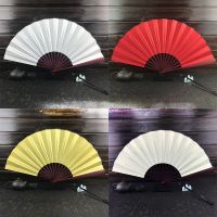 Silk Cloth Hand Held Fan Blank White DIY Bamboo Folding Fans for Practice Calligraphy Painting Wedding Party Decor Wed Gifts Fan