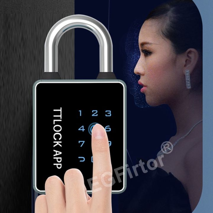 ttlock-password-bluetooth-padlock-touch-screen-rfid-ic-card-key-home-security-waterproof-cabinet-electronic-bag-luggage-padlock