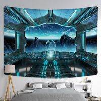 Universe Space Alien Planet Spacecraft UFO Wall Hanging Tapestry Fabric Wall Background Mural Yoga Beach Mat Tapiz Home Decor