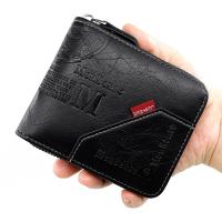 【CW】☇❂✴  Mens Wallet Made of Leather Wax Purse for Men Coin Short Male Card Holder Wallets Around Money