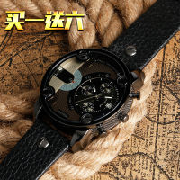 สินค้าใหม่ Cool Black Technology Personality Concept Mens Trend Waterproof Calendar Luminous Student Junior High School Mechanical Quartz Watch รุ่นเดียวกัน