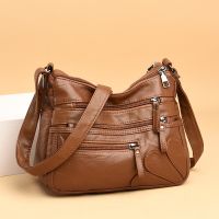 hot【DT】﹉▧❍  Shoulder Pu Leather Crossbody Multi-pockets Messenger Patchwork Purse Soft Handbag