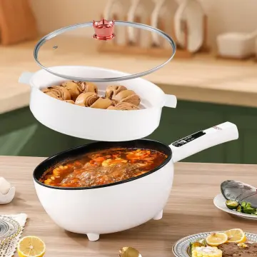 Multi-functional Electric Frying Pan Household Frying Pan Non-stick Pan  Large-capacity Integrated Electric Cooking Pot Small Electric Heating Pot  Student Dormitory Home Cooking Instant Noodles Electric Frying Pan Hot Pot  Steamer - Temu