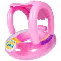 【lz】⊙∈☌  Anel inflável de natação do bebê com dossel piscina e praia divertida brinquedo perfeito para crianças 1 a 4 anos