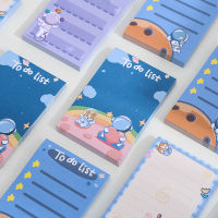 60 หน้า/ชุด Kawaii การ์ตูนนักบินอวกาศ Sticky Notes MeMO Pad To Do List น่ารัก Journaling อุปกรณ์ Planner สติกเกอร์ Deco-Yrrey