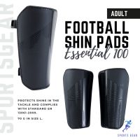 KIPSTA สนับแข้ง สนับแข้งใส่เล่นฟุตบอล สำหรับผู้ใหญ่รุ่น Essential 100 (สีดำ) ( Adult Football Shin Pads Essential 100 - Black ) ฟุตบอล ฟุตซอล Football Futsal Balls