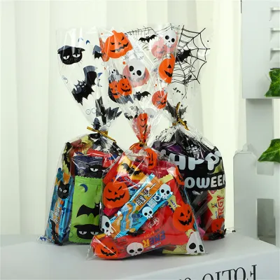 Halloween Party Favor Bags Halloween Gift Bag Decorations Pumpkin Treat Bags Plastic Halloween Gift Bags Halloween Party Decorations