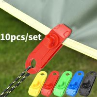 ✿ 10pcs/set Tarpaulin Clip Outdoor Camping Hiking Tent Awning Canopy Clamp Tarp Nylon Snap Clips Mountaineering Wind Rope Clamps