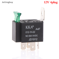 Jettingbuy】ขายแฟลชรถยนต์,1ชิ้น12V DC 4ขา30A รีเลย์ฟิวส์รถยนต์ปกติมี4ขา/พนักพิง5Pin