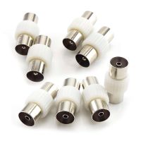 10pcs Male to Male Female to Female TV Plug Jack for Antennas TV RF Coaxial Plugs Adapter Connector Coax Converter U26