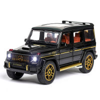 รถ 1:24 เบนซ์ G63 โมเดลรถอัลลอยรถออฟโรดหกประตูพร้อมเสียงและแสงดึงกลับโมเดลรถ Douyin