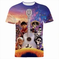 Coco Disney 3D Print T Shirt For Men Casual Summer Cartoon Anime Clothes For Children Short Sleeve Womens Clothes