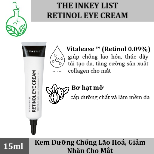 Hàng Auth] Kem dưỡng mắt Sáng da Mờ thâm Chống lão hóa The INKEY List  Retinol Eye Cream | Lazada.vn